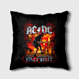 Подушка 3D с принтом AC/DC HELLS BELLS в Белгороде, наволочка – 100% полиэстер, наполнитель – холлофайбер (легкий наполнитель, не вызывает аллергию). | состоит из подушки и наволочки. Наволочка на молнии, легко снимается для стирки | Тематика изображения на принте: ac dc | acdc | acdc ас дс | angus | back in black | highway to hell | mckinnon | you | австралийская | ангус янг | ас дс | асдс | блюз | в форме | гитара | группа | крис слэйд | метал | молния | музыка | певец | рок | рок н ролл | стиви янг