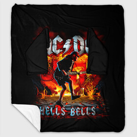 Плед с рукавами с принтом AC/DC HELLS BELLS в Белгороде, 100% полиэстер | Закругленные углы, все края обработаны. Ткань не мнется и не растягивается. Размер 170*145 | Тематика изображения на принте: ac dc | acdc | acdc ас дс | angus | back in black | highway to hell | mckinnon | you | австралийская | ангус янг | ас дс | асдс | блюз | в форме | гитара | группа | крис слэйд | метал | молния | музыка | певец | рок | рок н ролл | стиви янг