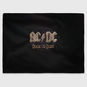 Плед 3D с принтом AC/DC Rock or Bust в Белгороде, 100% полиэстер | закругленные углы, все края обработаны. Ткань не мнется и не растягивается | Тематика изображения на принте: ac dc | acdc | acdc ас дс | angus young | back in black | highway to hell | mckinno | австралийская | ангус янг | ас дс | асдс | блюз | в форме | гитара | группа | крис слэйд | метал | молния | музыка | певец | рок | рок н ролл | стиви янг