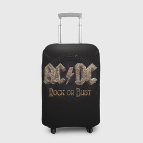 Чехол для чемодана 3D с принтом AC/DC Rock or Bust в Белгороде, 86% полиэфир, 14% спандекс | двустороннее нанесение принта, прорези для ручек и колес | Тематика изображения на принте: ac dc | acdc | acdc ас дс | angus young | back in black | highway to hell | mckinno | австралийская | ангус янг | ас дс | асдс | блюз | в форме | гитара | группа | крис слэйд | метал | молния | музыка | певец | рок | рок н ролл | стиви янг