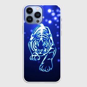 Чехол для iPhone 13 Pro Max с принтом Неоновый тигр в Белгороде,  |  | cat | neon | new year | tiger | блеск | восточный гороскоп | год тигра | гороскоп | день рождения | дикие животные | дикий тигр | зверь | злой кот | кот | кошак | кошка | неоновый | новый год | подарок | сила