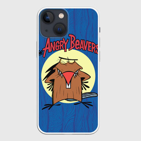 Чехол для iPhone 13 mini с принтом Крутые Бобры в Белгороде,  |  | angry | cartoon | cartoon   series | cool | cool beavers | daggett doofus beaver | deggetu | norbert | tree bark | деггету | дэггет дофус | злой | кора дерева | крутой | крутые бобры | мульт   сериал | мультфильм | сердитый