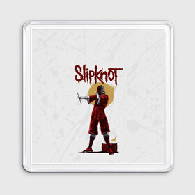 Магнит 55*55 с принтом SLIPKNOT | СЛИПКНОТ (Z) в Белгороде, Пластик | Размер: 65*65 мм; Размер печати: 55*55 мм | joey jordison | rock | slipknot | джордисон джои | петля | рок | скользящий узел | слипкнот | тяжелый рок | удавка