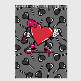 Скетчбук с принтом Сердечко сэлфи в Белгороде, 100% бумага
 | 48 листов, плотность листов — 100 г/м2, плотность картонной обложки — 250 г/м2. Листы скреплены сверху удобной пружинной спиралью | peace | selfi | мир | сердечко | сердце | сэлфи | фотка