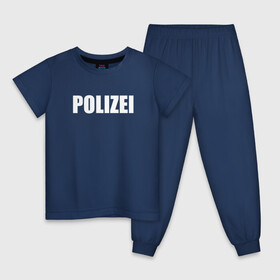 Детская пижама хлопок с принтом POLIZEI Полиция Надпись Белая в Белгороде, 100% хлопок |  брюки и футболка прямого кроя, без карманов, на брюках мягкая резинка на поясе и по низу штанин
 | germany | германия | копы | милиция | надпись | немецкая | сила | структуры | чб | швейцария