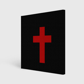 Холст квадратный с принтом Красный Крест в Белгороде, 100% ПВХ |  | Тематика изображения на принте: геометрия | красный крест | крест | минимализм | религия