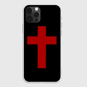 Чехол для iPhone 12 Pro с принтом Красный Крест в Белгороде, силикон | область печати: задняя сторона чехла, без боковых панелей | геометрия | красный крест | крест | минимализм | религия