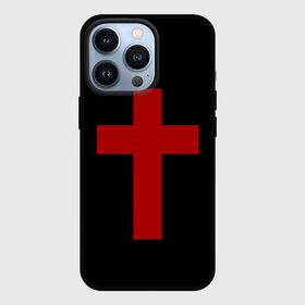 Чехол для iPhone 13 Pro с принтом Красный Крест в Белгороде,  |  | Тематика изображения на принте: геометрия | красный крест | крест | минимализм | религия