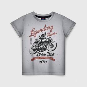 Детская футболка 3D с принтом Легендарный гонщик в Белгороде, 100% гипоаллергенный полиэфир | прямой крой, круглый вырез горловины, длина до линии бедер, чуть спущенное плечо, ткань немного тянется | moto | motorcycle | мопеды | мото | мотоцикл | мотоциклист | мотоциклисту | мотоциклисты | мотоцыклы | моцик
