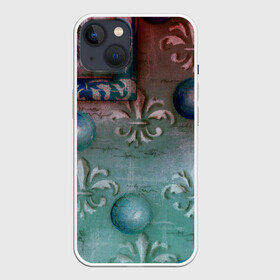 Чехол для iPhone 13 с принтом Объемная абстракция    Флер де лис в Белгороде,  |  | 3d | mixed media | абстрактный | абстракция | бордовый | вручную | графика | живопись | королевская | лилия | рисунок | серый | узоры | флер де лис | шары