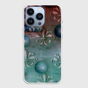 Чехол для iPhone 13 Pro с принтом Объемная абстракция    Флер де лис в Белгороде,  |  | Тематика изображения на принте: 3d | mixed media | абстрактный | абстракция | бордовый | вручную | графика | живопись | королевская | лилия | рисунок | серый | узоры | флер де лис | шары