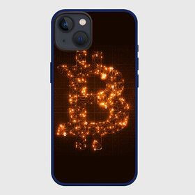 Чехол для iPhone 13 с принтом СВЕТЯЩИЙСЯ BITCOIN в Белгороде,  |  | bitcoin | btc | coin | биткоин | биткойн | валюта | деньги | криптовалюта | монета | платёжная система | технология