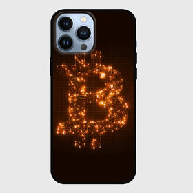 Чехол для iPhone 13 Pro Max с принтом СВЕТЯЩИЙСЯ BITCOIN в Белгороде,  |  | Тематика изображения на принте: bitcoin | btc | coin | биткоин | биткойн | валюта | деньги | криптовалюта | монета | платёжная система | технология