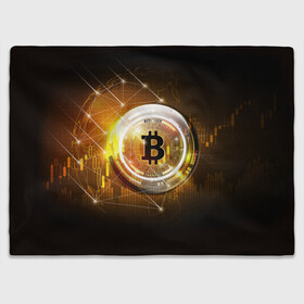 Плед 3D с принтом КРИПТОВАЛЮТА БИТКОИН в Белгороде, 100% полиэстер | закругленные углы, все края обработаны. Ткань не мнется и не растягивается | bitcoin | btc | coin | биткоин | биткойн | валюта | деньги | криптовалюта | монета | платёжная система | технология