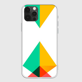 Чехол для iPhone 12 Pro Max с принтом Треугольники в Белгороде, Силикон |  | геометрия | минимализм | пирамида | треугольники | цвета