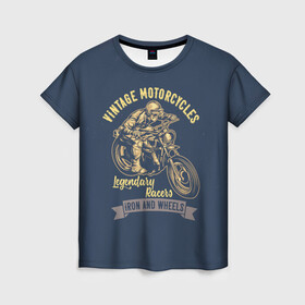 Женская футболка 3D с принтом Винтажные мотоциклы в Белгороде, 100% полиэфир ( синтетическое хлопкоподобное полотно) | прямой крой, круглый вырез горловины, длина до линии бедер | moto | motorcycle | мопеды | мото | мотоцикл | мотоциклист | мотоциклисту | мотоциклисты | мотоцыклы | моцик