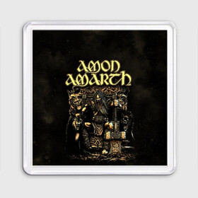 Магнит 55*55 с принтом Amon Amarth в Белгороде, Пластик | Размер: 65*65 мм; Размер печати: 55*55 мм | Тематика изображения на принте: amon amarth | metal | викинг метал | группы | дэт метал | метал | музыка | рок