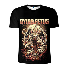 Мужская футболка 3D спортивная с принтом Dying Fetus в Белгороде, 100% полиэстер с улучшенными характеристиками | приталенный силуэт, круглая горловина, широкие плечи, сужается к линии бедра | Тематика изображения на принте: death metal | dying fetus | грайндкор | группы | метал | музыка | рок