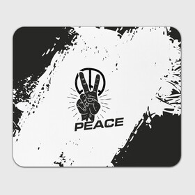 Коврик для мышки прямоугольный с принтом Peace | Мир (Z) в Белгороде, натуральный каучук | размер 230 х 185 мм; запечатка лицевой стороны | anarchy | hippies | peace | анархизм | анархия | два пальца | знак | знаки | любовь | мир | хиппи