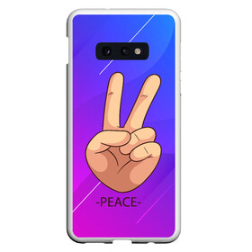 Чехол для Samsung S10E с принтом ВСЕМ МИР | PEACE (Z) в Белгороде, Силикон | Область печати: задняя сторона чехла, без боковых панелей | anarchy | hippies | peace | анархизм | анархия | два пальца | знак | знаки | любовь | мир | мир всем | хиппи