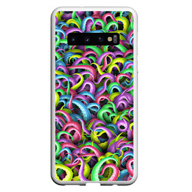 Чехол для Samsung Galaxy S10 с принтом Психоделические щупальца в Белгороде, Силикон | Область печати: задняя сторона чехла, без боковых панелей | кракен | ктулху | монстр | море | морской | осьминог | осьминожки | паттерн | психоделика
