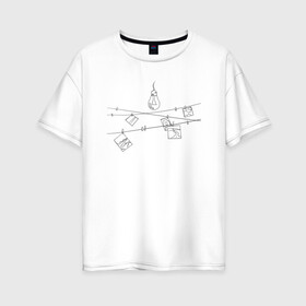 Женская футболка хлопок Oversize с принтом Photos в Белгороде, 100% хлопок | свободный крой, круглый ворот, спущенный рукав, длина до линии бедер
 | light | photographer | лампочка | печать | свет | фотографии | фотопленка | фотопроявитель
