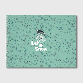 Альбом для рисования с принтом Зима снежинки в Белгороде, 100% бумага
 | матовая бумага, плотность 200 мг. | let it snow | зима | идёт снег | медведь | метель | нг | новый год | рождество | снег | снегопад | снежинки