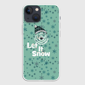 Чехол для iPhone 13 mini с принтом Зима снежинки в Белгороде,  |  | let it snow | зима | идёт снег | медведь | метель | нг | новый год | рождество | снег | снегопад | снежинки