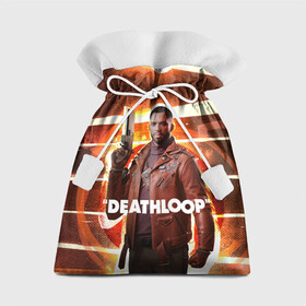 Подарочный 3D мешок с принтом Кольт Ван Deathloop в Белгороде, 100% полиэстер | Размер: 29*39 см | bethesda | colt vahn | deathloop | games | gun | julianna 