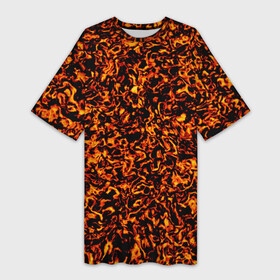 Платье-футболка 3D с принтом Лавовое расторжение в Белгороде,  |  | fire | flame | heat | hot | lava | light | magma | вулкан | гореть | горячий | жар | жерло | зажигать | искра | костер | красный | лава | лавовые разводы | магма | огонь | оранжевый | пламя | поджигать | пожар | пылать