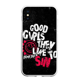 Чехол для iPhone XS Max матовый с принтом Blink 182, Good Girl в Белгороде, Силикон | Область печати: задняя сторона чехла, без боковых панелей | punk | группы | музыка | панк