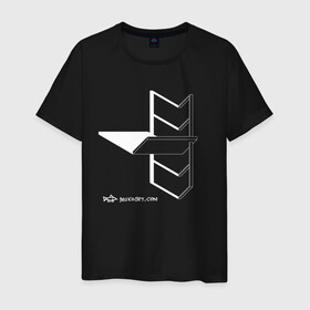 Мужская футболка хлопок с принтом Архитектон 3Б в Белгороде, 100% хлопок | прямой крой, круглый вырез горловины, длина до линии бедер, слегка спущенное плечо. | архитектон | архитектура | геометрия | конструкция | тени