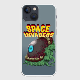 Чехол для iPhone 13 mini с принтом Boss | Space Invaders | Old game (Z) в Белгороде,  |  | Тематика изображения на принте: boss | dendy | invaders | nintendo | shootem up | space invaders | денди | захватчики | космические захватчики | су имбэ | чужаки