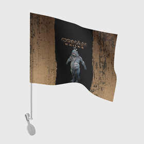 Флаг для автомобиля с принтом NPC | Conan Exiles (Z) в Белгороде, 100% полиэстер | Размер: 30*21 см | conan | conan exiles | frozen north | npc | riders of hyboria | the exiled lands | the imperial east | выживания | конан | симулятор | симулятор выживания
