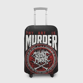 Чехол для чемодана 3D с принтом Thy Art Is Murder в Белгороде, 86% полиэфир, 14% спандекс | двустороннее нанесение принта, прорези для ручек и колес | death metal | deathcore | thy art is murder | группы | дэткор | метал | музыка | рок
