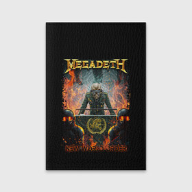Обложка для паспорта матовая кожа с принтом Megadeth в Белгороде, натуральная матовая кожа | размер 19,3 х 13,7 см; прозрачные пластиковые крепления | megadeth | metal | trash metal | группы | метал | музыка | рок | треш метал