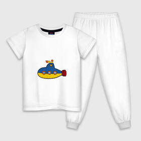Детская пижама хлопок с принтом Подводная лодка в Белгороде, 100% хлопок |  брюки и футболка прямого кроя, без карманов, на брюках мягкая резинка на поясе и по низу штанин
 | Тематика изображения на принте: submarine | наутилус | подводная лодка