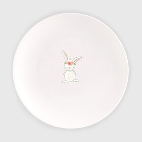Тарелка с принтом милый кролик в Белгороде, фарфор | диаметр - 210 мм
диаметр для нанесения принта - 120 мм | заяц | кролик. венок | лапы | мода | мультик | персонаж | уши | хвост