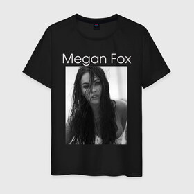 Мужская футболка хлопок с принтом Megan Fox в Белгороде, 100% хлопок | прямой крой, круглый вырез горловины, длина до линии бедер, слегка спущенное плечо. | megan fox | актриса | известная личность | меган фокс | фотомодель