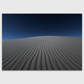 Поздравительная открытка с принтом Пустыня дюна песок ночь в Белгороде, 100% бумага | плотность бумаги 280 г/м2, матовая, на обратной стороне линовка и место для марки
 | desert | dune | night | дюна | звезды | ночь | песок | пустыня
