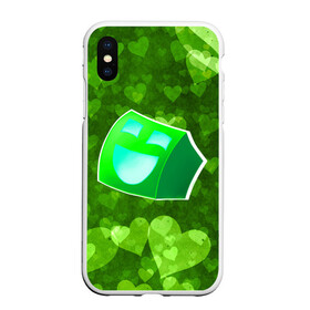 Чехол для iPhone XS Max матовый с принтом Geometry Dash | Green Love (Z) в Белгороде, Силикон | Область печати: задняя сторона чехла, без боковых панелей | Тематика изображения на принте: 2d | arcade | game | geometry dash | meltdown | robtop | аркада | геометри даш | геометрическая черточка | геометрический тире | раннер