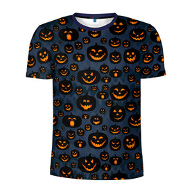 Мужская футболка 3D спортивная с принтом HALLOWEEN в Белгороде, 100% полиэстер с улучшенными характеристиками | приталенный силуэт, круглая горловина, широкие плечи, сужается к линии бедра | Тематика изображения на принте: halloween | holiday | pumpkin | samayn | vampire | zombie | вампир | ведьма | вечеринка | день всех святых | зомби | карнавал | маскарад | мертвец | оборотень | привидение | самайн | светильник джека | страшный джек | труп