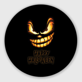 Коврик для мышки круглый с принтом Happy Halloween в Белгороде, резина и полиэстер | круглая форма, изображение наносится на всю лицевую часть | halloween | holiday | pumpkin | samayn | vampire | zombie | вампир | ведьма | вечеринка | день всех святых | зомби | карнавал | маскарад | мертвец | оборотень | привидение | самайн | светильник джека | страшный джек | труп