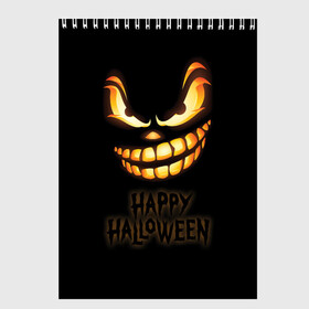 Скетчбук с принтом Happy Halloween в Белгороде, 100% бумага
 | 48 листов, плотность листов — 100 г/м2, плотность картонной обложки — 250 г/м2. Листы скреплены сверху удобной пружинной спиралью | Тематика изображения на принте: halloween | holiday | pumpkin | samayn | vampire | zombie | вампир | ведьма | вечеринка | день всех святых | зомби | карнавал | маскарад | мертвец | оборотень | привидение | самайн | светильник джека | страшный джек | труп