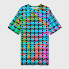 Платье-футболка 3D с принтом POP IT  Взрыв Красок в Белгороде,  |  | it | pop | pop it | взрыв | димпл | игрушка антистресс | краски | поп ит | попит | пупырышки | радуга | разноцветная | симпл | сквиш | тренд тик тока