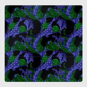 Магнитный плакат 3Х3 с принтом Абстрактный темный в горох в Белгороде, Полимерный материал с магнитным слоем | 9 деталей размером 9*9 см | абстрактный | арт | в горох | детский | зеленый | модный | современный | фиолетовый