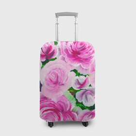 Чехол для чемодана 3D с принтом Цветы 