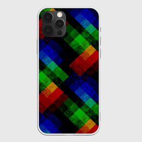 Чехол для iPhone 12 Pro с принтом Разноцветный мраморный узор  в Белгороде, силикон | область печати: задняя сторона чехла, без боковых панелей | Тематика изображения на принте: абстрактный | зеленый | красный | мраморный | пэчворк | радужный | разноцветный | синий | черный