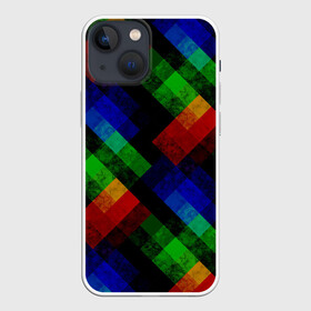Чехол для iPhone 13 mini с принтом Разноцветный мраморный узор в Белгороде,  |  | абстрактный | зеленый | красный | мраморный | пэчворк | радужный | разноцветный | синий | черный