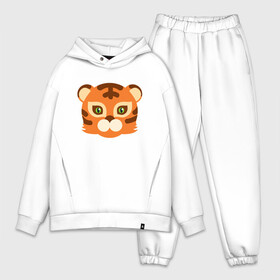 Мужской костюм хлопок OVERSIZE с принтом Cute Tiger в Белгороде,  |  | 2022 | animal | cat | lion | tiger | год тигра | животные | зверь | зубы | кот | кошка | лев | охотник | полосатый | природа | тигр | тигренок | тигрица | хищник